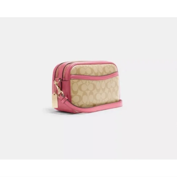 Coach Pink and Tan Crossbody Bag - Picture 2 of 16